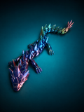 Drache - Fidget Figur 3D gedruckt – bewegliche Farbwechsel Deko