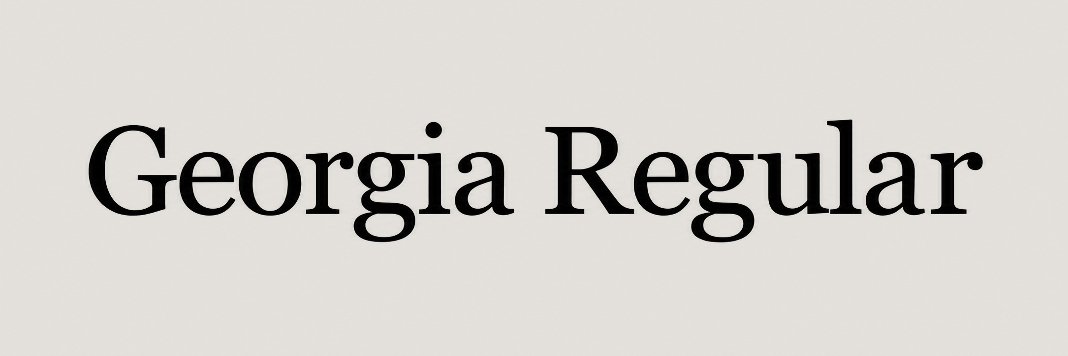 Elegant – Georgia Regular
