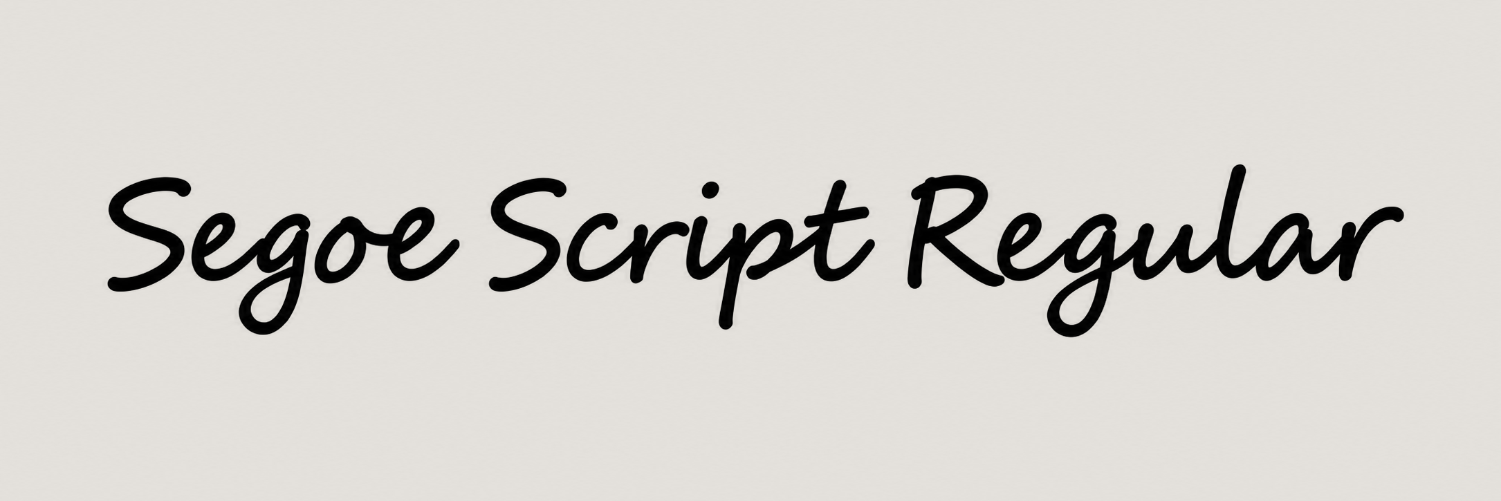 Segoe Script – Regular